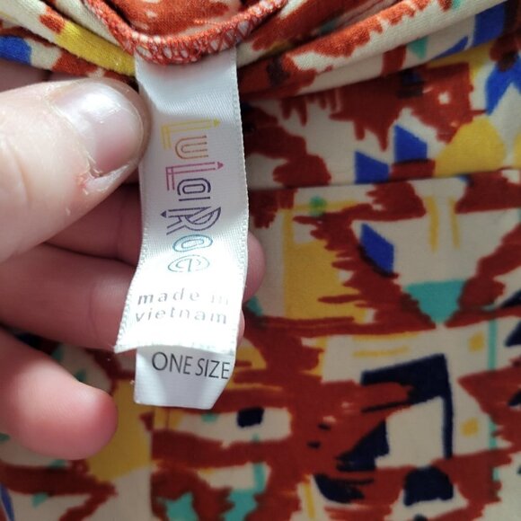 LulaRoe Leggings Funky Multicolored Design One size - Picture 4 of 6